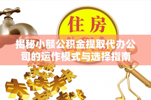 承德揭秘小额公积金提取代办公司的运作模式与选择指南