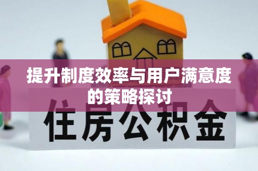 承德提升制度效率与用户满意度的策略探讨